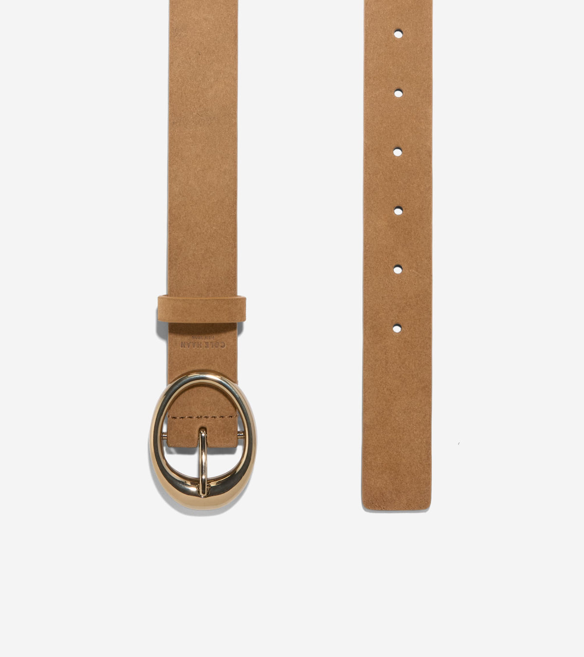 Women's 31MM Oval Centerbar Belt in Beige | Cole Haan