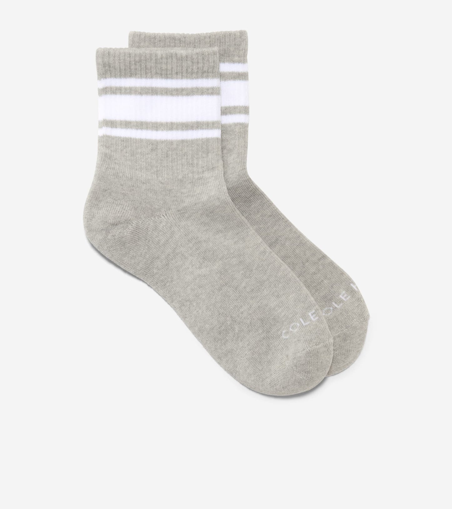 Women's Ribbed Mid Crew Socks in Grey | Cole Haan