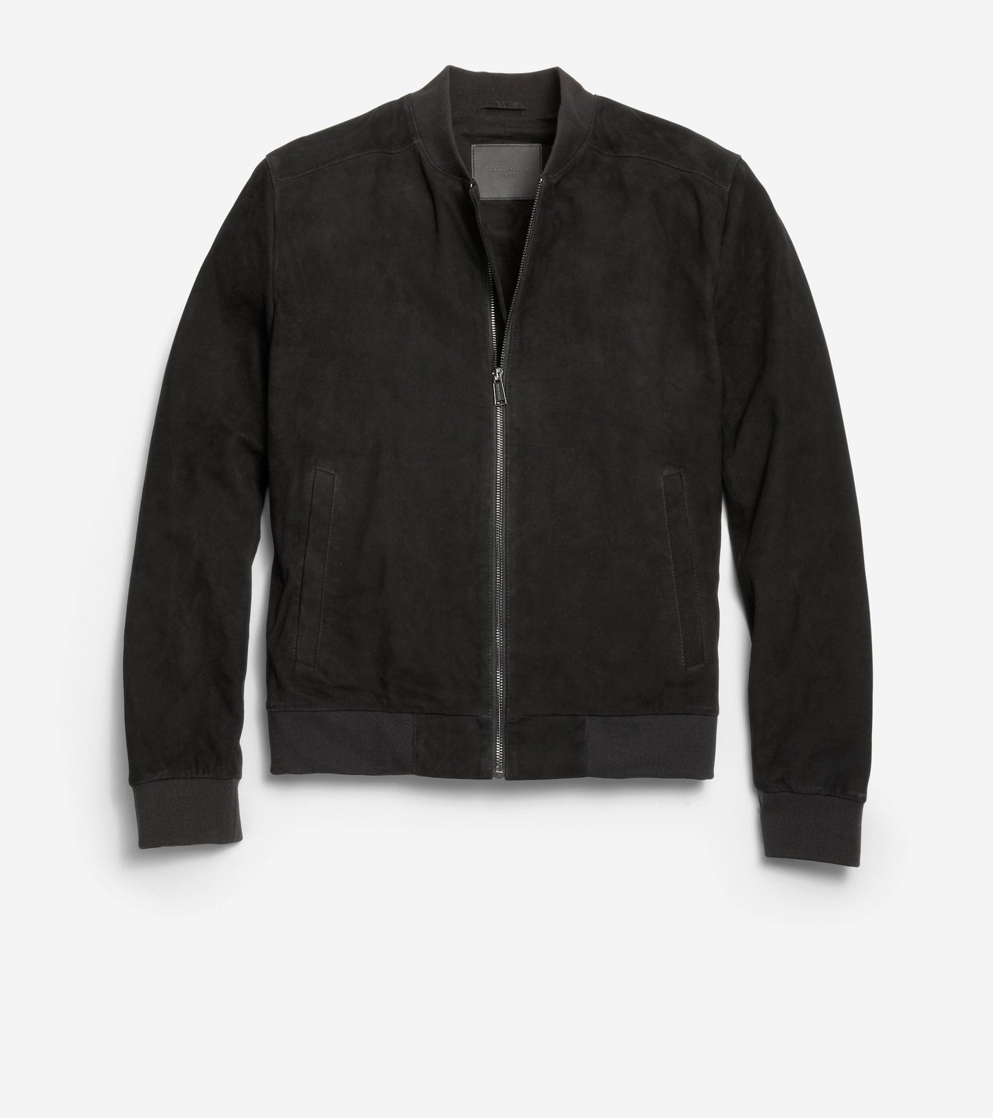 Men's Zip-up Suede Jacket in Black | Cole Haan