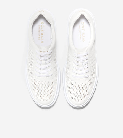 Men's GrandPrø Rally Laser Cut Sneakers in White | Cole Haan