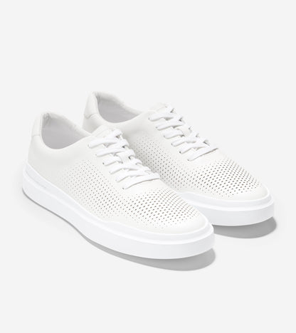 Men's GrandPrø Rally Laser Cut Sneakers in White | Cole Haan