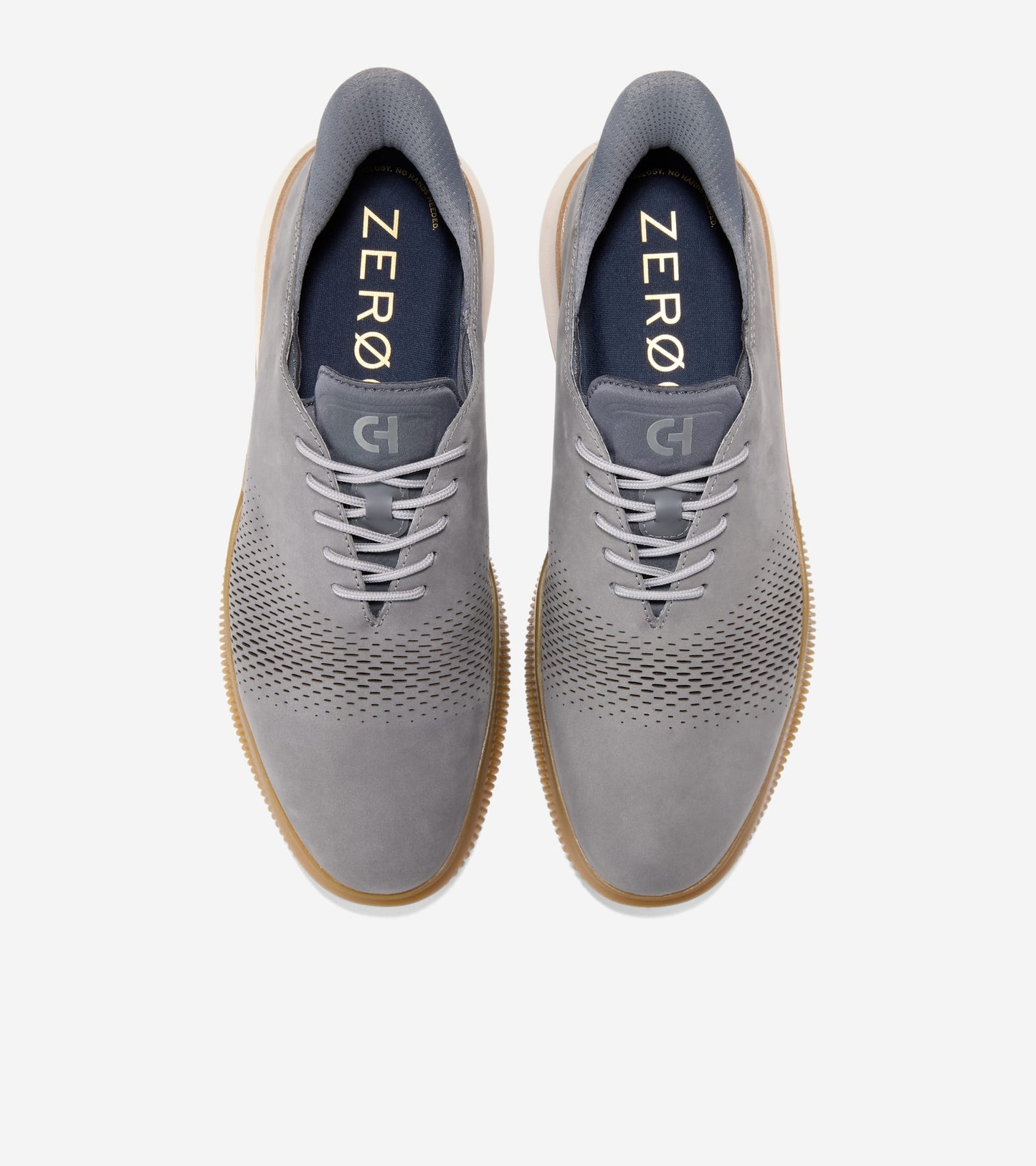 Men's 6.ZERØGRAND Laser Quick-On Oxfords in Grey | Cole Haan