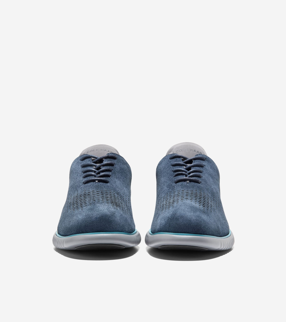 Men's 2.ZERØGRAND Laser Wingtip Oxfords in Blue | Cole Haan