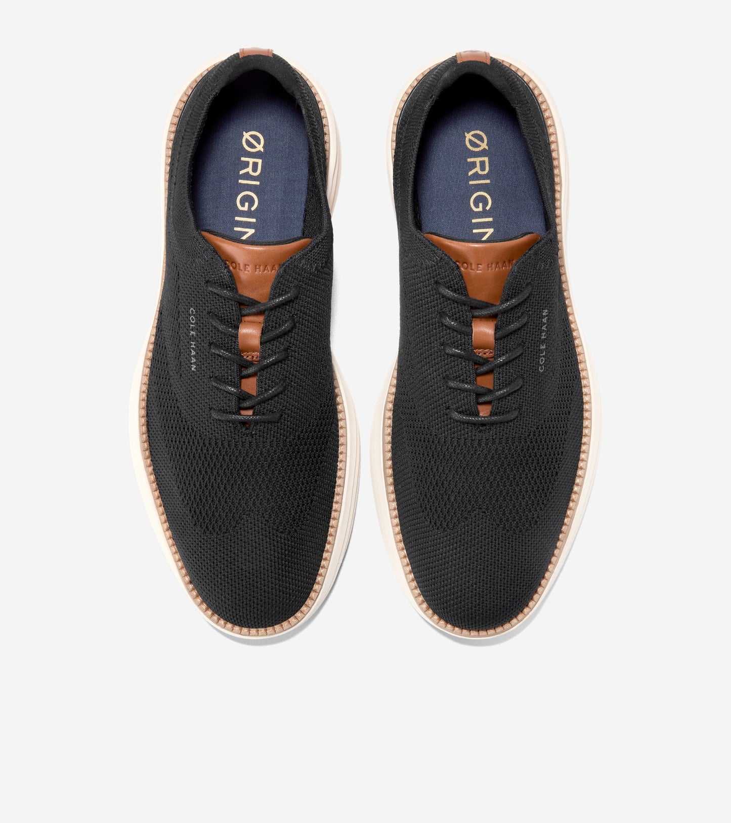 Men's ØriginalGrand Horizon Stitchlite™ Wingtip Oxfords in Black | Cole Haan
