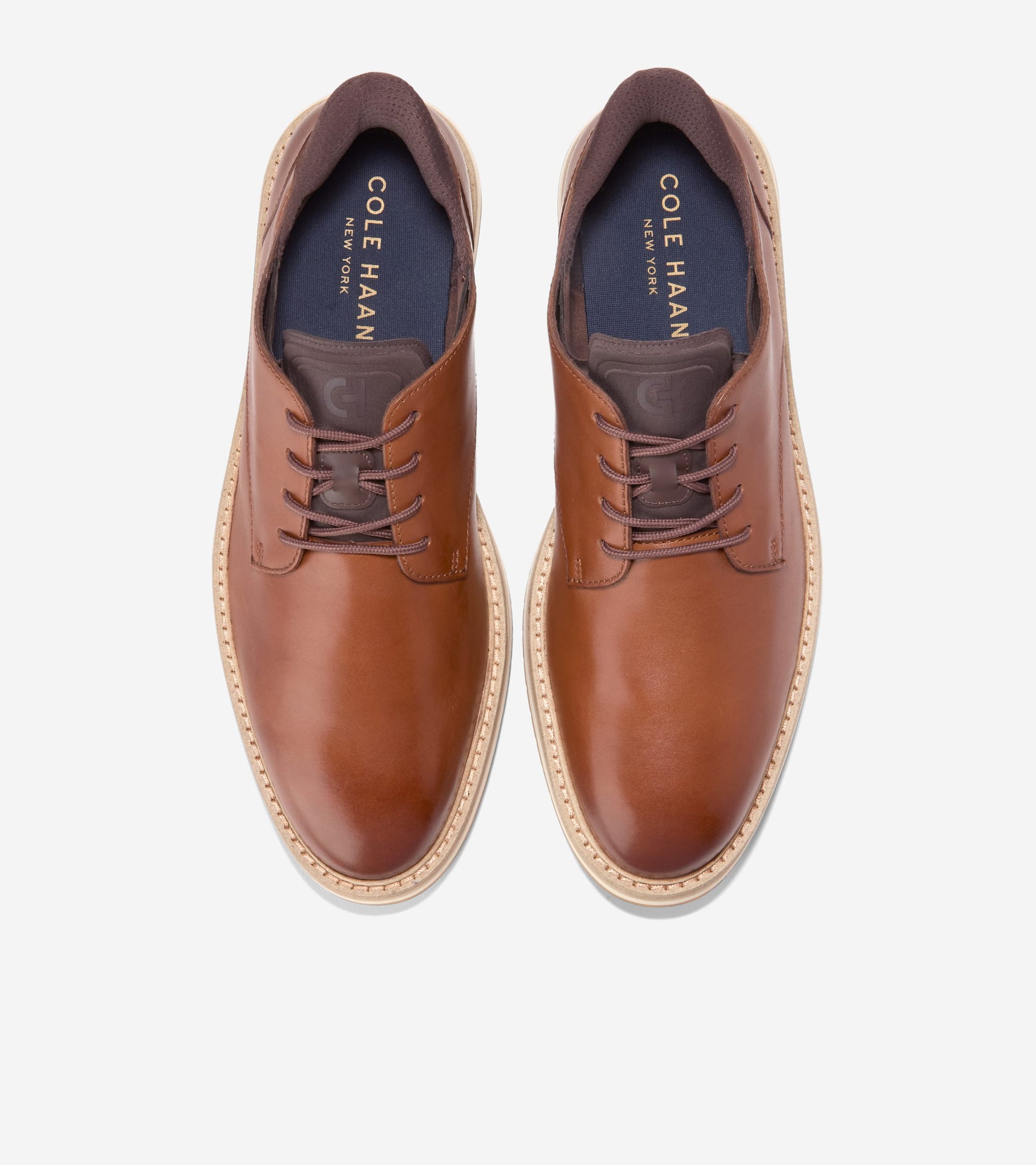 Men's Mansfield Grand Plain Toe Quick-On Oxfords in Brown | Cole Haan