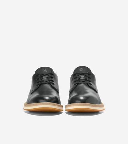 Men's Mansfield Grand Plain Toe Quick-On Oxfords in Black | Cole Haan