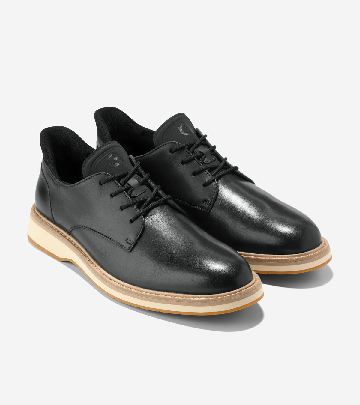 Men's Mansfield Grand Plain Toe Quick-On Oxfords in Black | Cole Haan