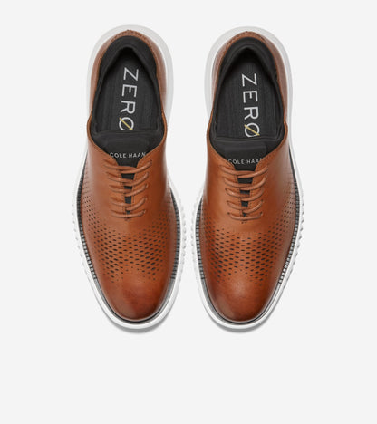 Men's 2.ZERØGRAND Laser Wingtip Oxfords in Brown | Cole Haan