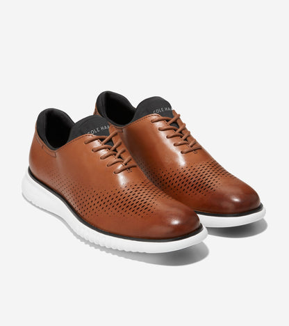 Men's 2.ZERØGRAND Laser Wingtip Oxfords in Brown | Cole Haan