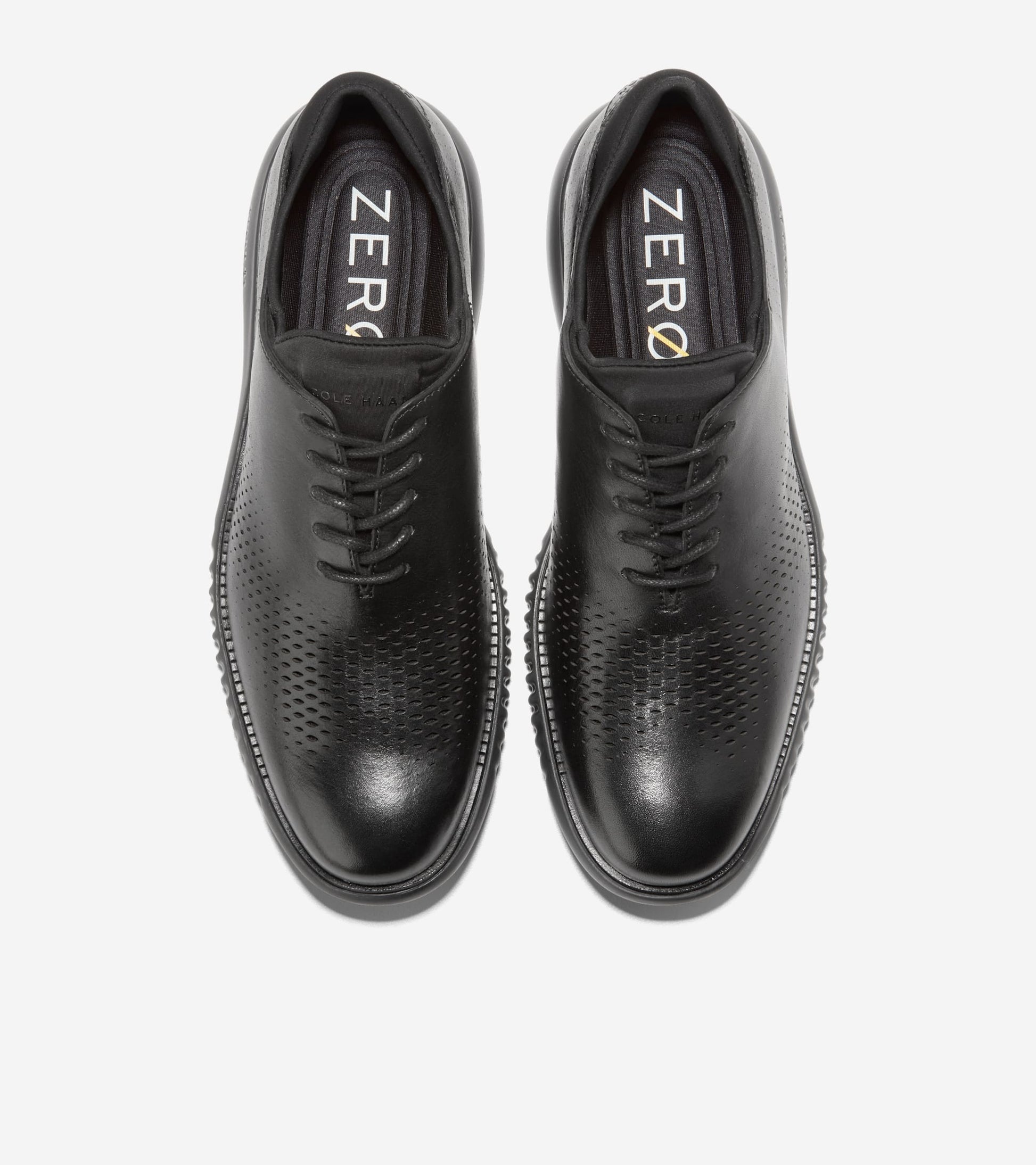 Men's 2.ZERØGRAND Laser Wingtip Oxfords in Black | Cole Haan