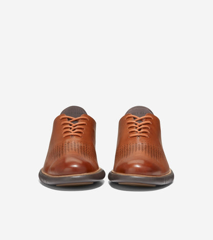 Men's 2.ZERØGRAND Laser Wingtip Oxfords in Brown | Cole Haan
