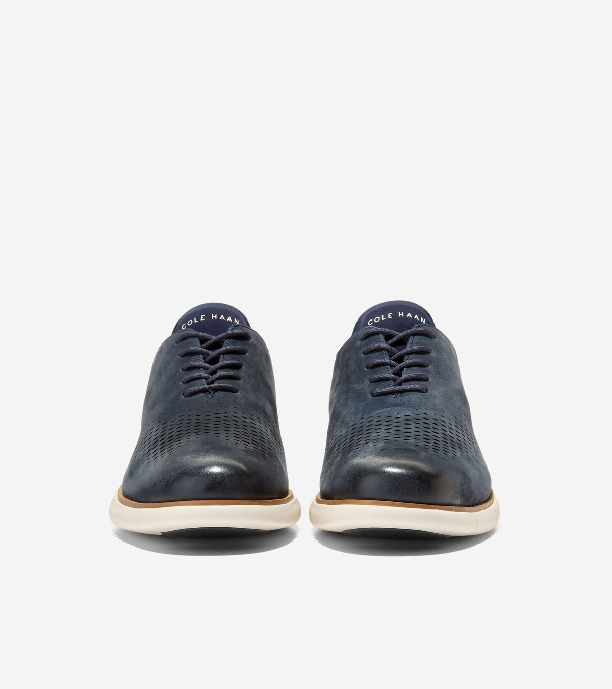 Men's 2.ZERØGRAND Laser Wingtip Oxfords in Blue | Cole Haan