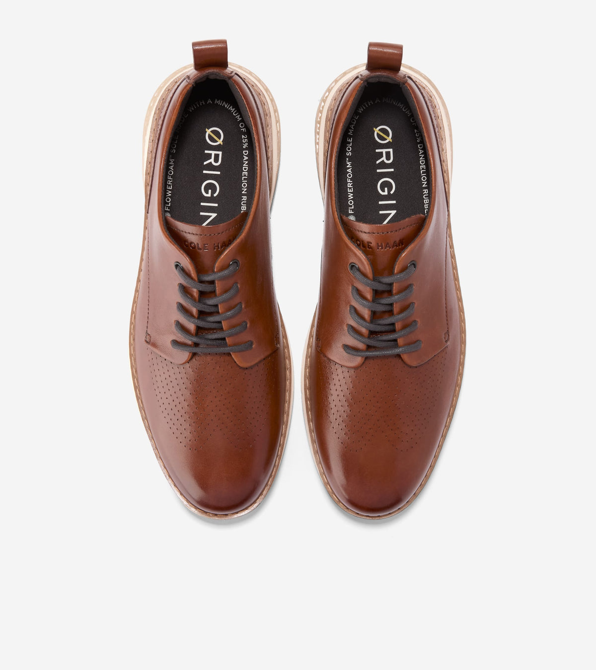 Men's ØriginalGrand Energyweave Perforated Plain Toe Oxfords in Brown | Cole Haan
