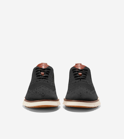 Men's ZERØGRAND Remastered Stitchlite™ Wingtip Oxfords in Black | Cole Haan
