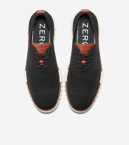 Men's ZERØGRAND Remastered Stitchlite™ Wingtip Oxfords in Black | Cole Haan