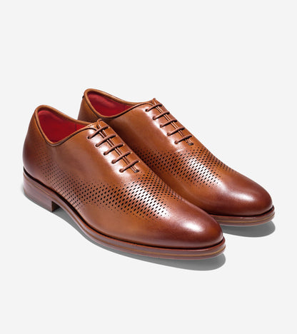 Men's Washington Grand Laser Wingtip Oxfords in Brown | Cole Haan