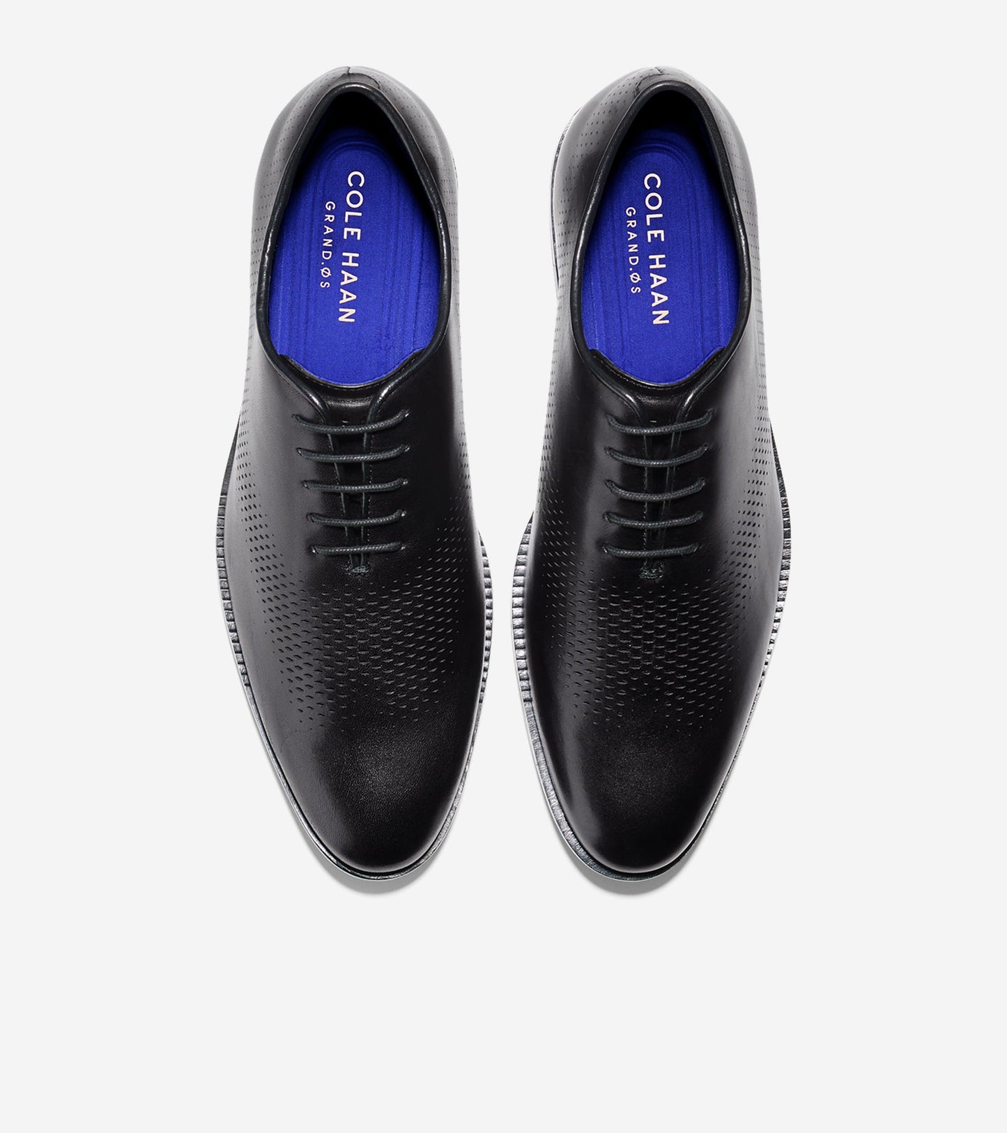 Men's Washington Grand Laser Wingtip Oxfords in Black | Cole Haan