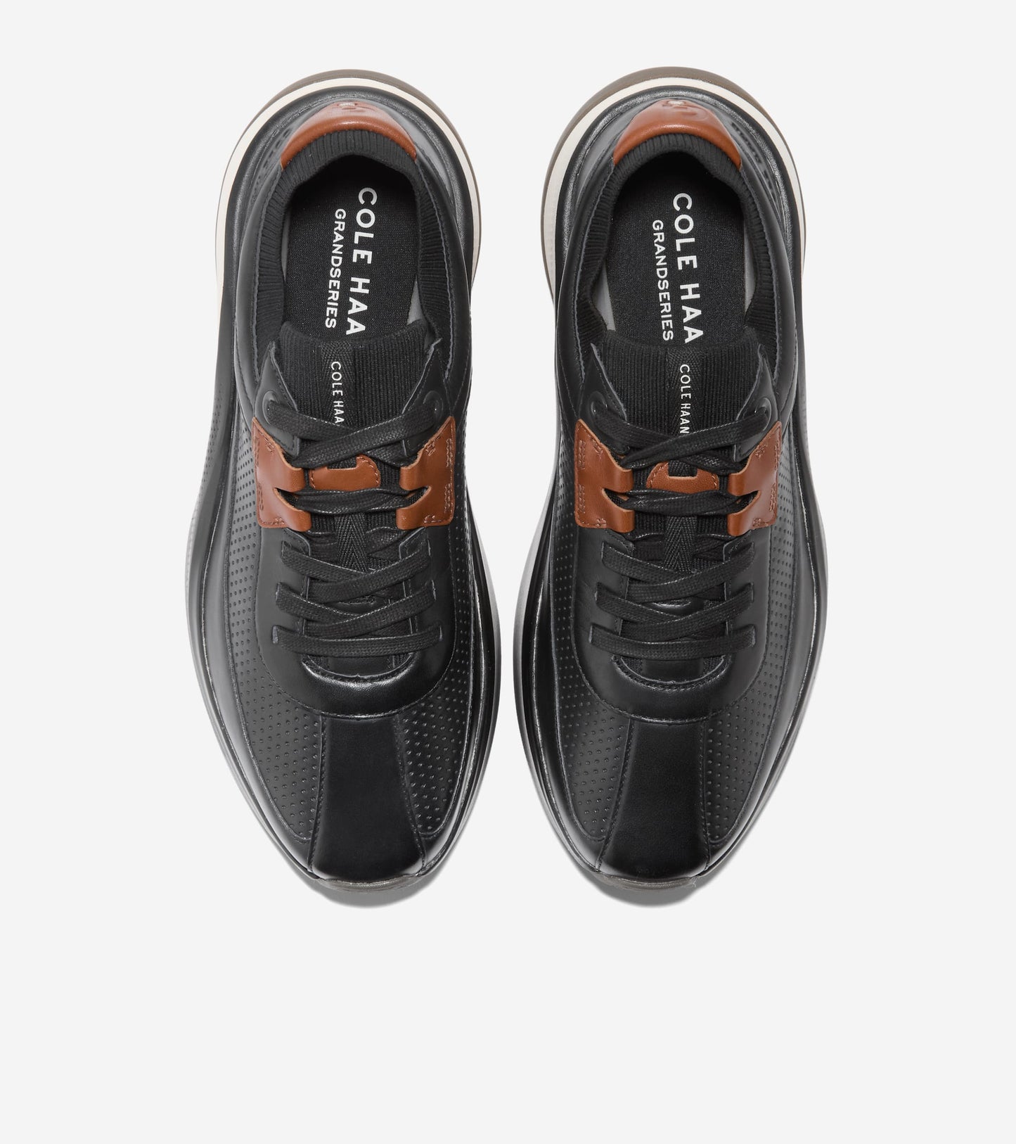 Men's GrandPrø All-Day Leather Running Shoes in Black | Cole Haan
