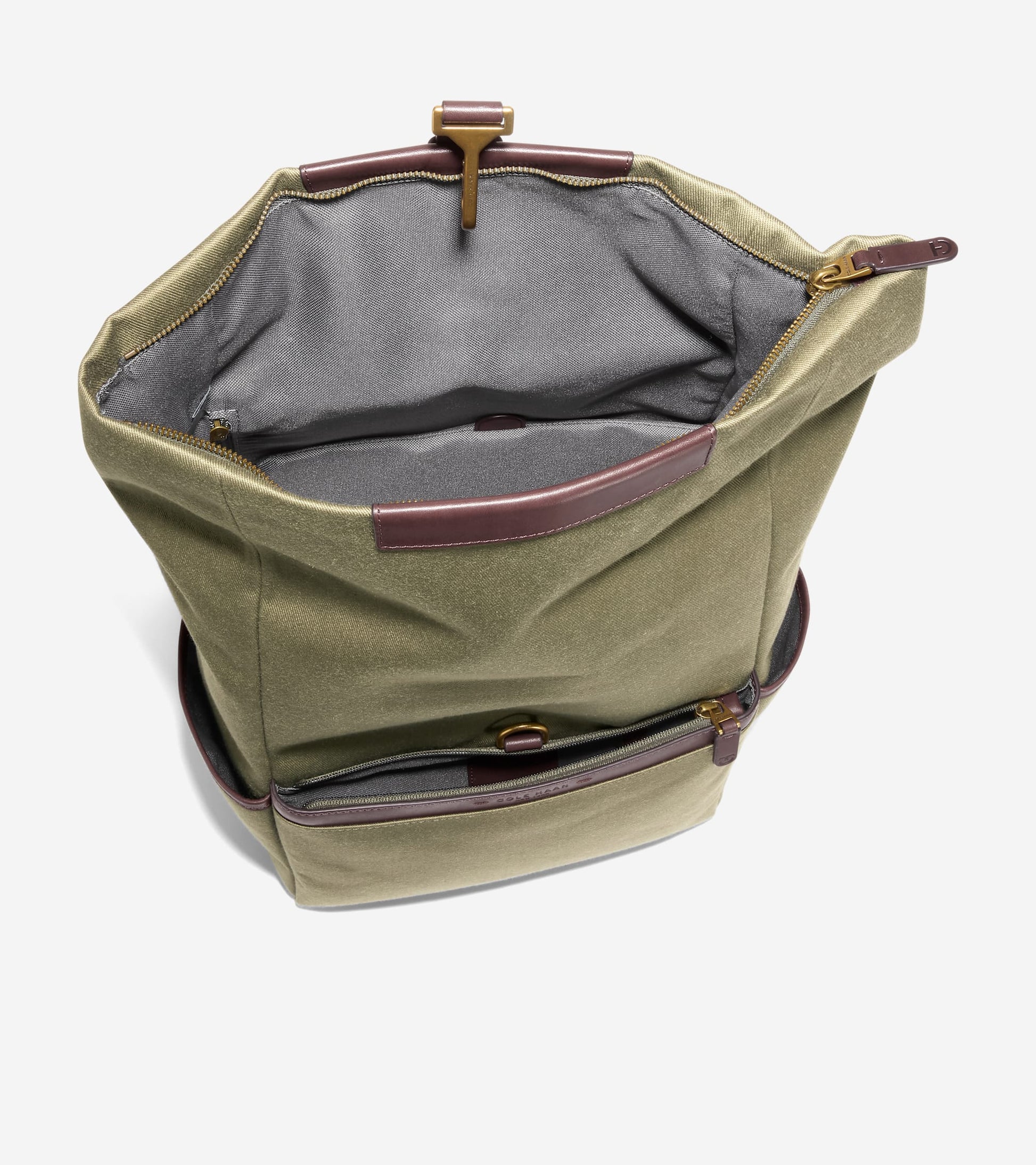 Men's Judson Brushed Twill Backpack in Green | Cole Haan