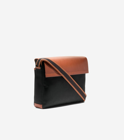 Men's Judson Brushed Twill Messenger Bag in Black | Cole Haan