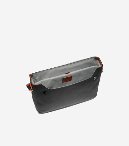 Men's Judson Brushed Twill Messenger Bag in Black | Cole Haan
