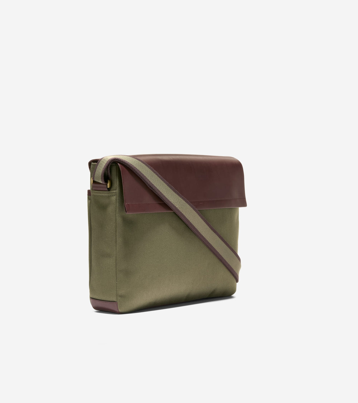 Men's Judson Brushed Twill Messenger Bag in Green | Cole Haan