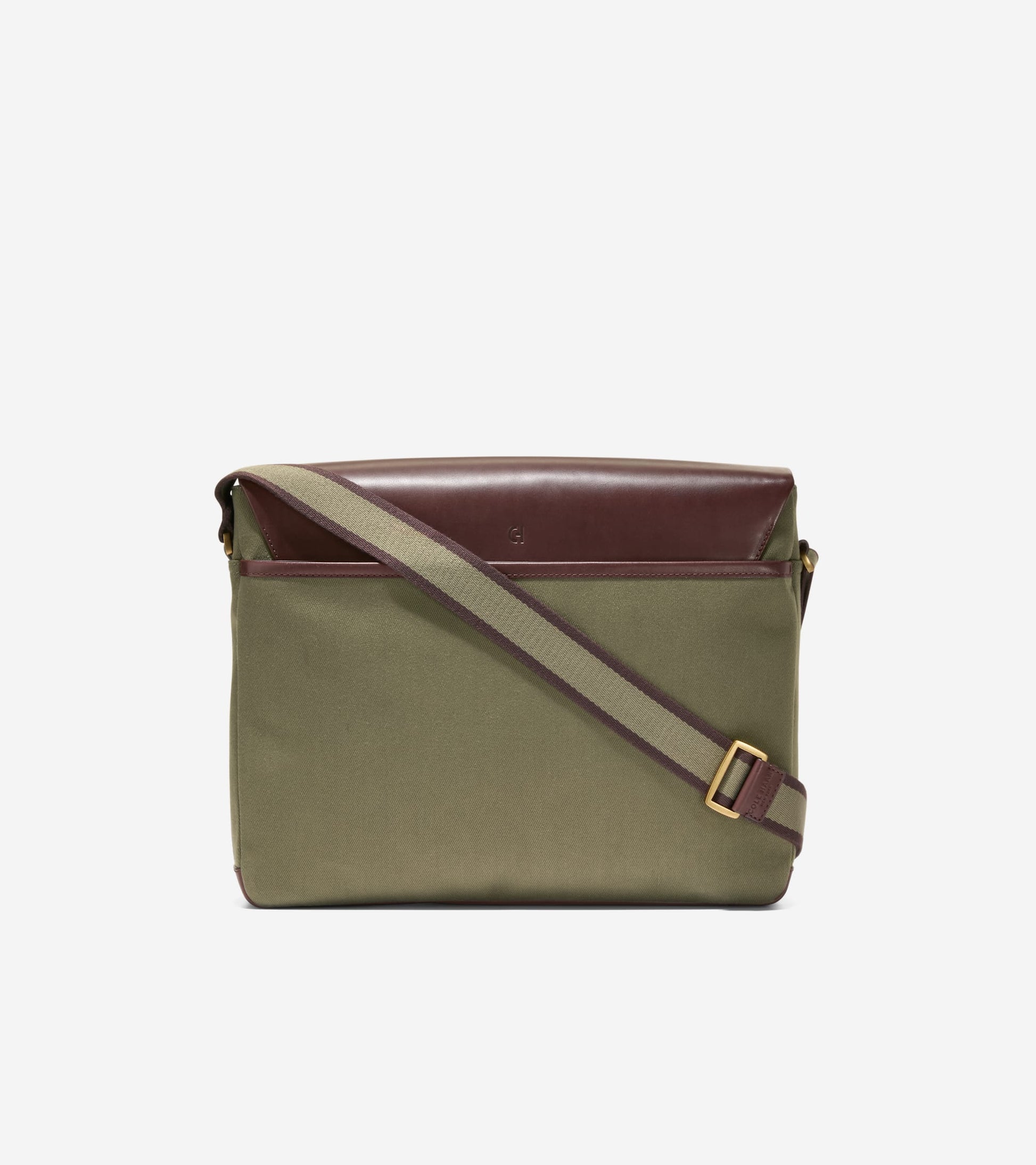 Men's Judson Brushed Twill Messenger Bag in Green | Cole Haan