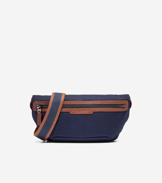 Men's Judson Brushed Twill Crossbody Bag in Blue | Cole Haan