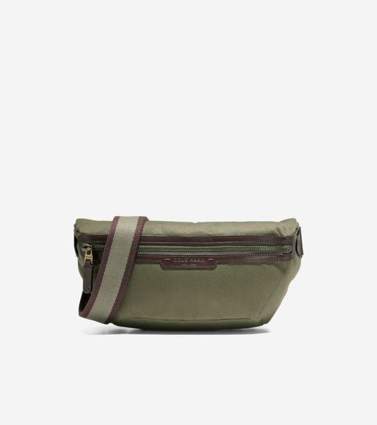 Men's Judson Brushed Twill Crossbody Bag in Green | Cole Haan