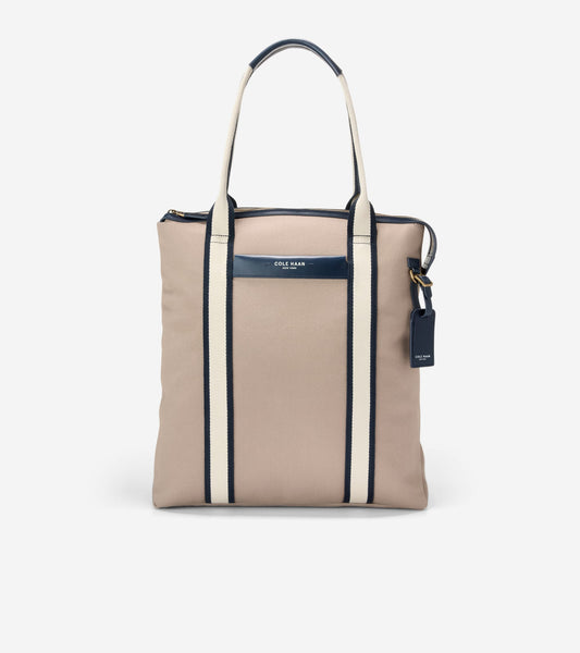 Men's Judson Brushed Twill North/South Tote Bag in Beige | Cole Haan