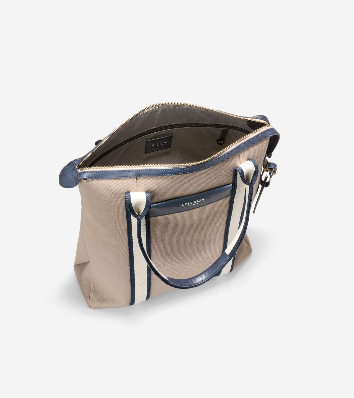 Men's Judson Brushed Twill North/South Tote Bag in Beige | Cole Haan