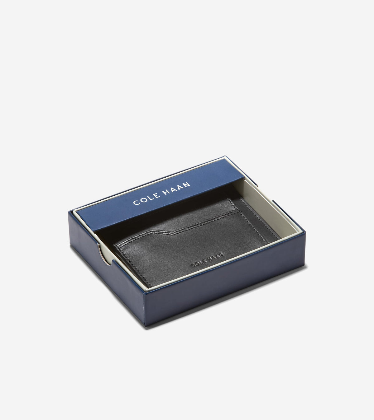 Men's Triboro Slim Card Case in Black | Cole Haan