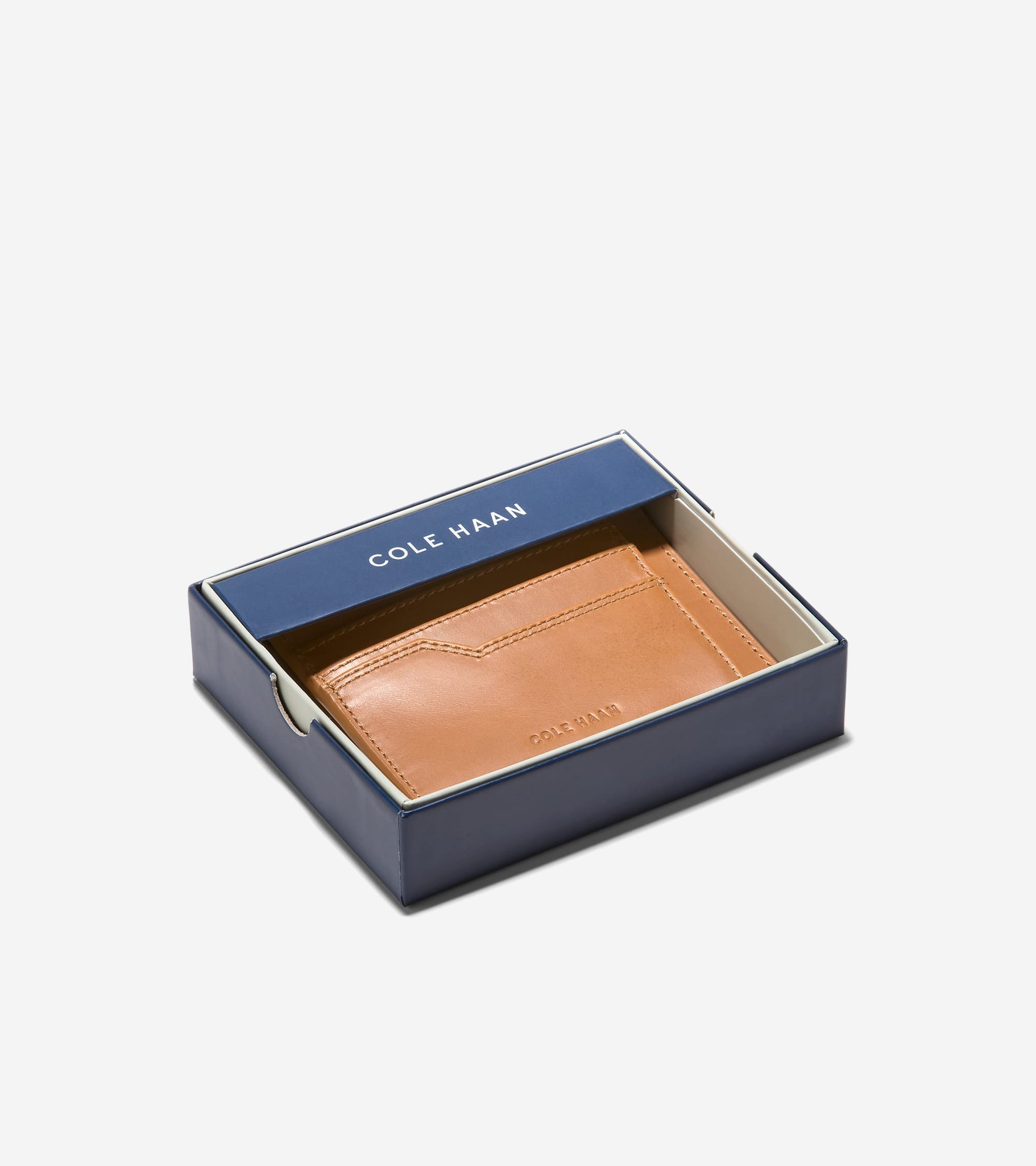 Men's Triboro Slim Card Case in Brown | Cole Haan