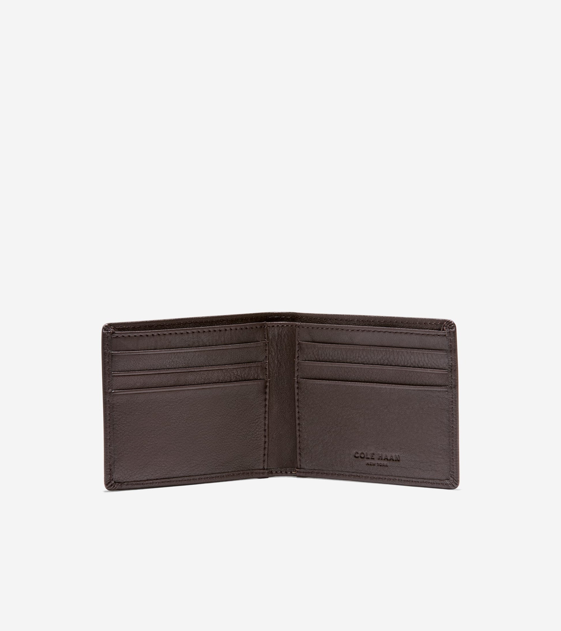 Men's Bifold Wallet with Embossed Logo in Brown | Cole Haan