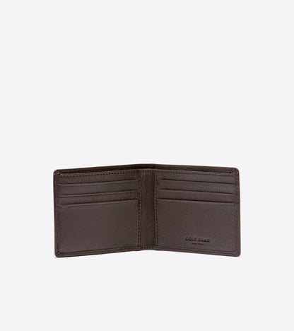 Men's Bifold Wallet with Embossed Logo in Brown | Cole Haan