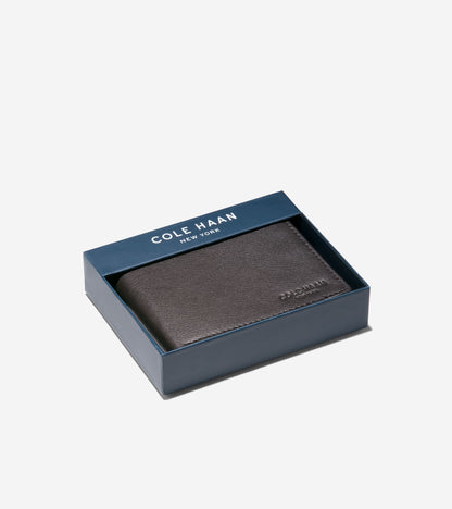 Men's Bifold Wallet with Embossed Logo in Brown | Cole Haan