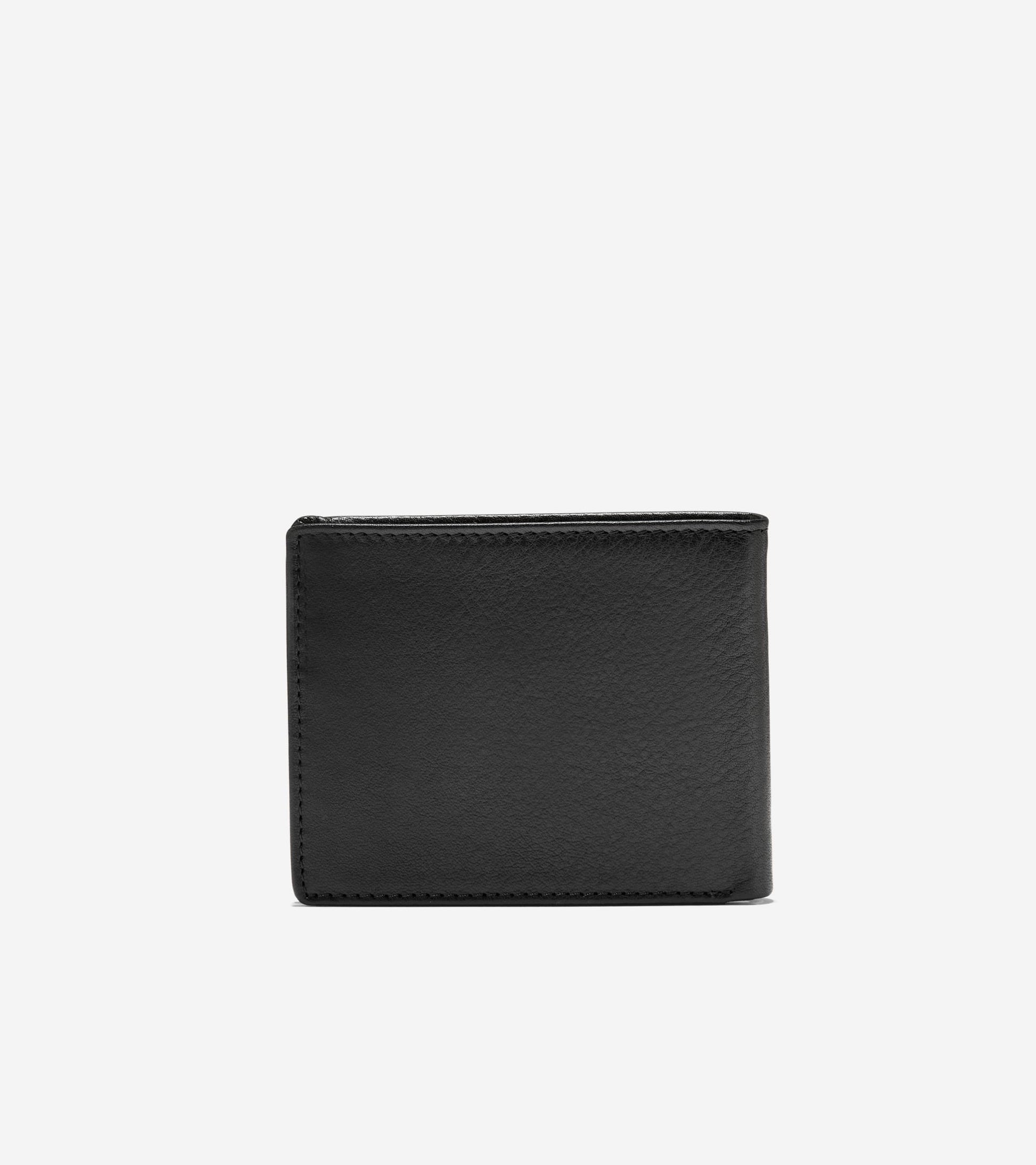 Men's Bifold Wallet with Embossed Logo in Black | Cole Haan