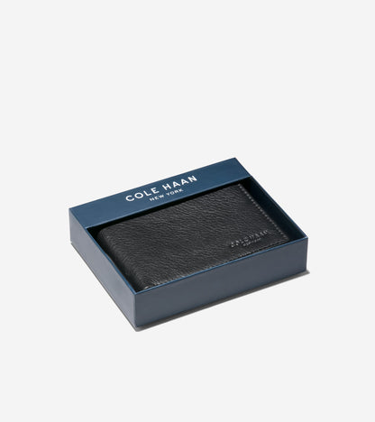 Men's Bifold Wallet with Embossed Logo in Black | Cole Haan