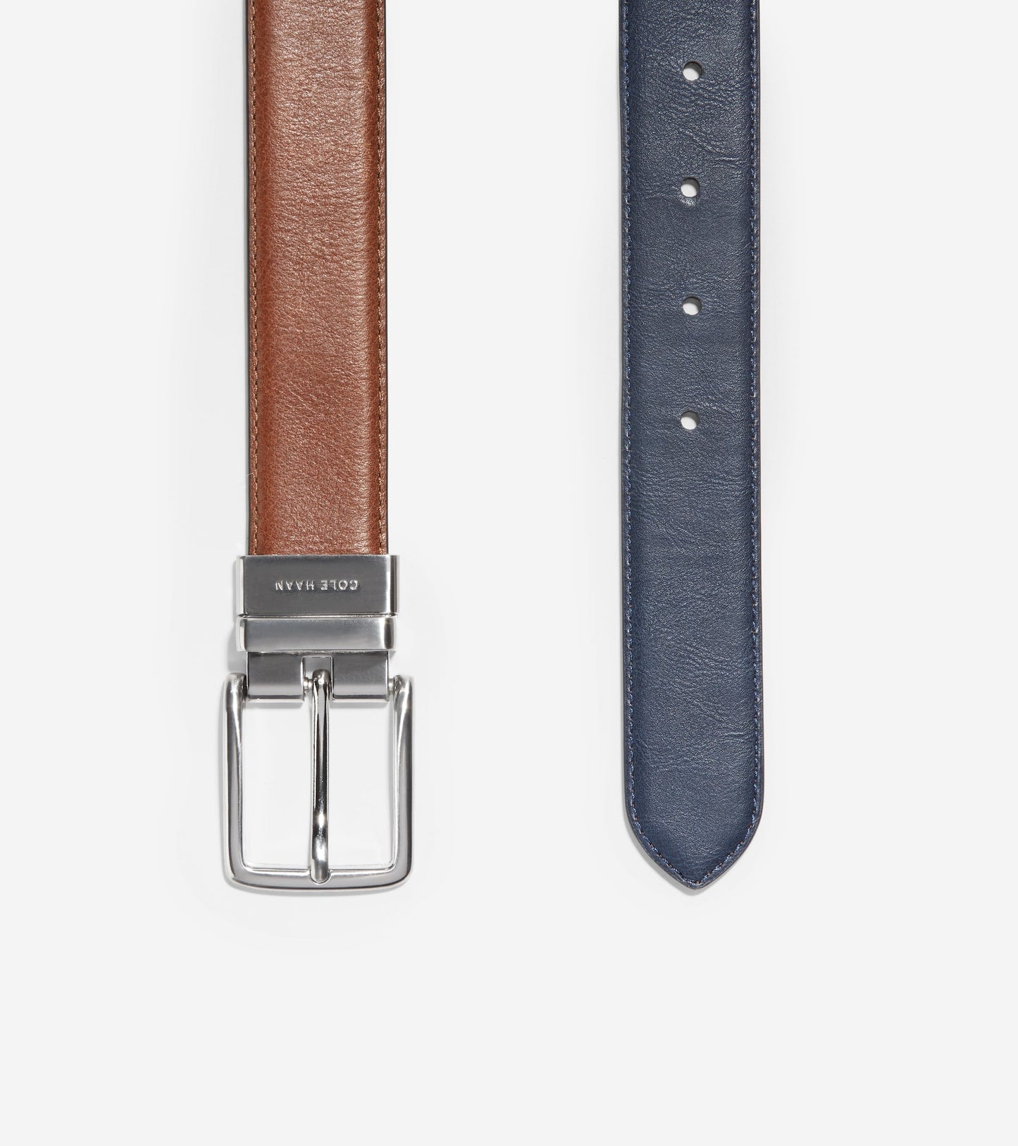 32MM Reversible Feather Edge Belt in Brown | Cole Haan
