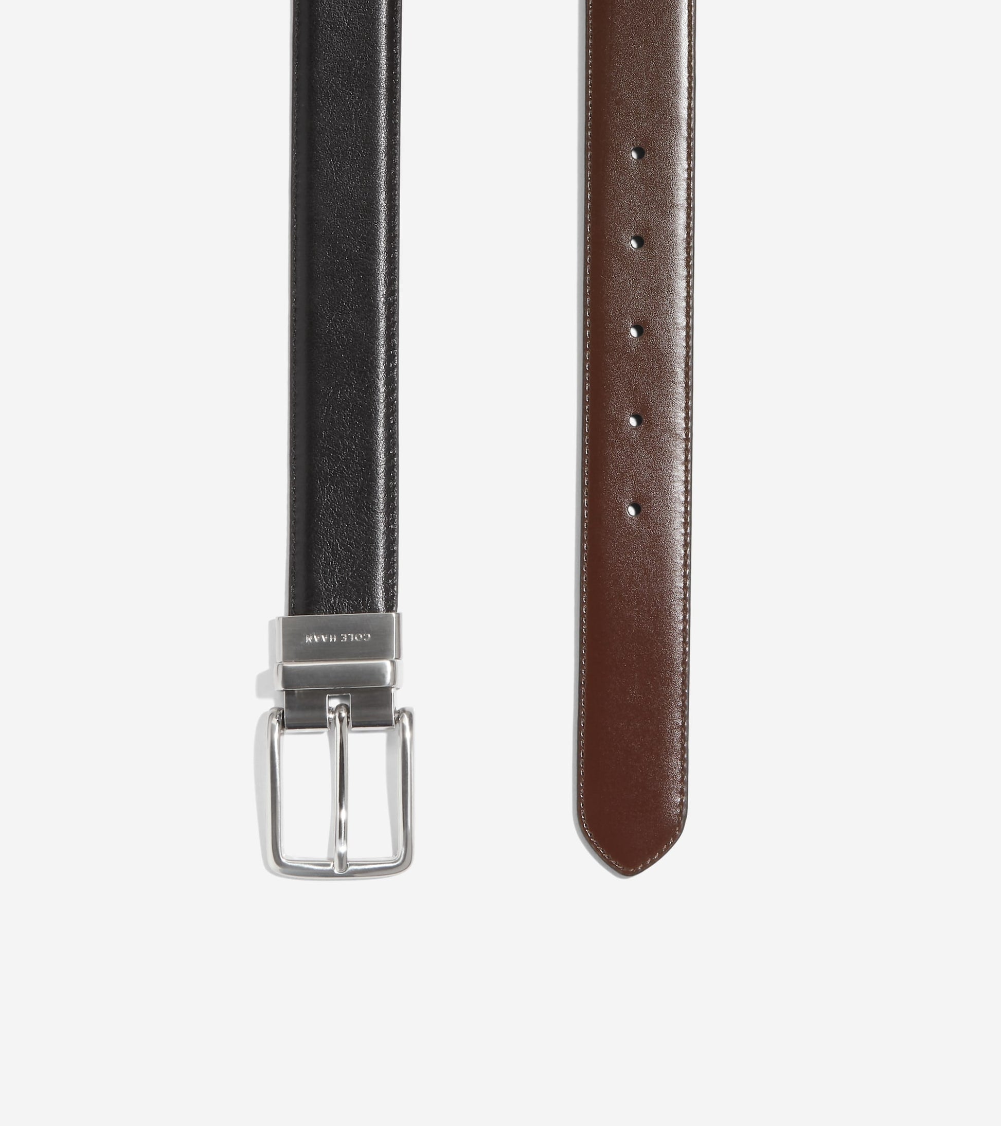32MM Reversible Feather Edge Belt in Black | Cole Haan