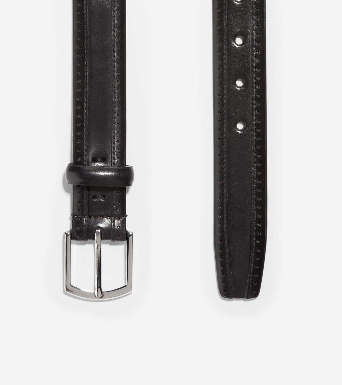 Dawson 32MM Perforated Belt in Black | Cole Haan