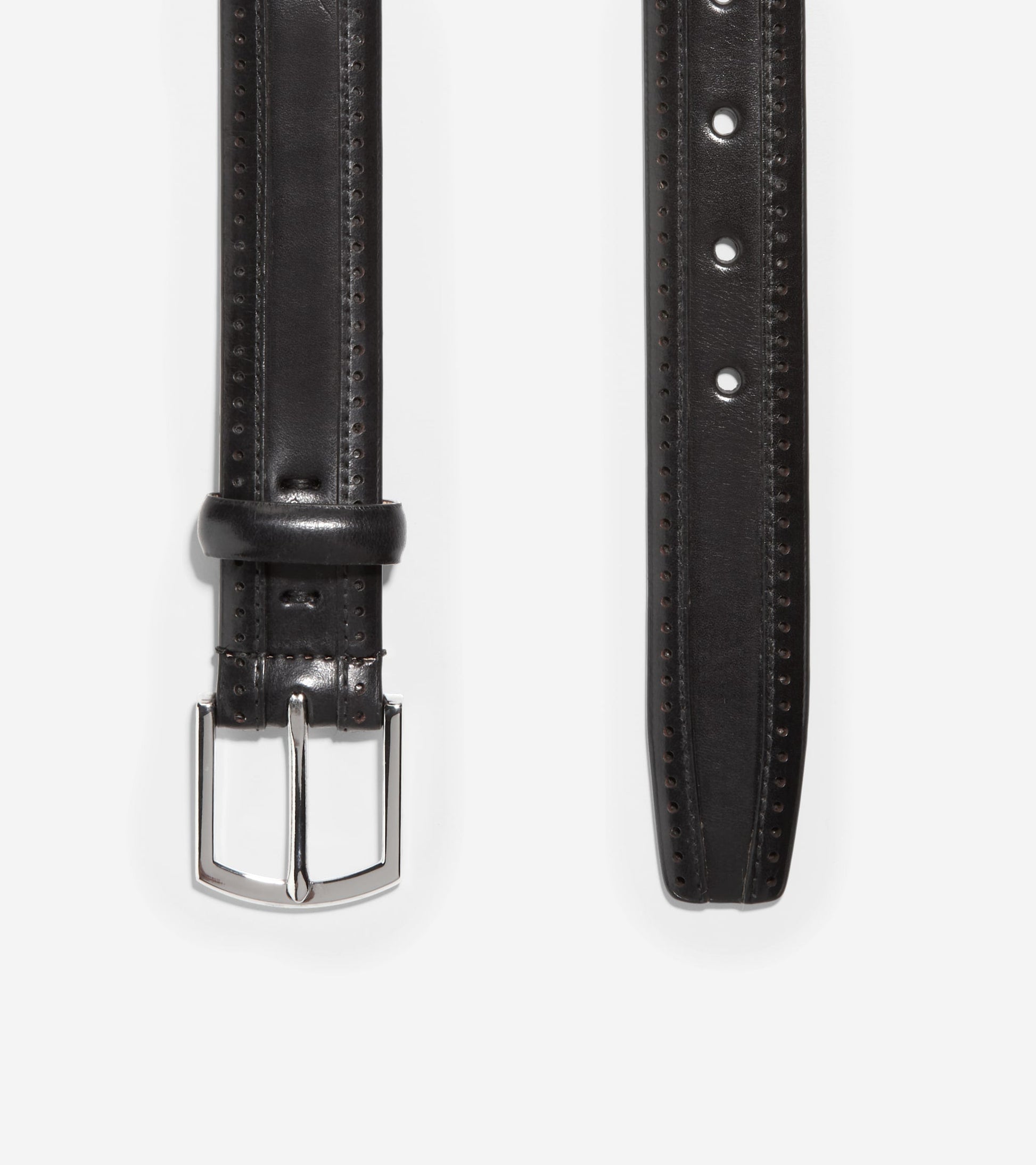 Dawson 32MM Perforated Belt in Black | Cole Haan