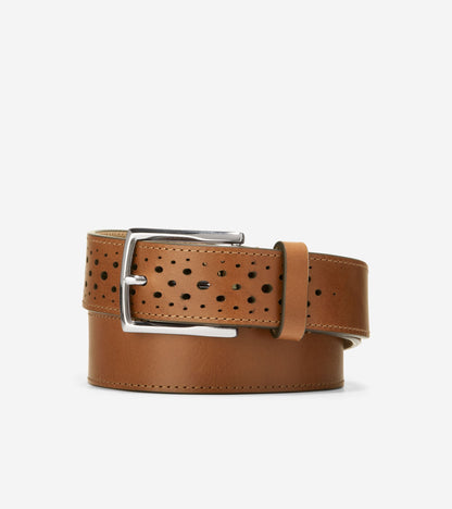 32MM Washington Perforated Belt in Brown | Cole Haan