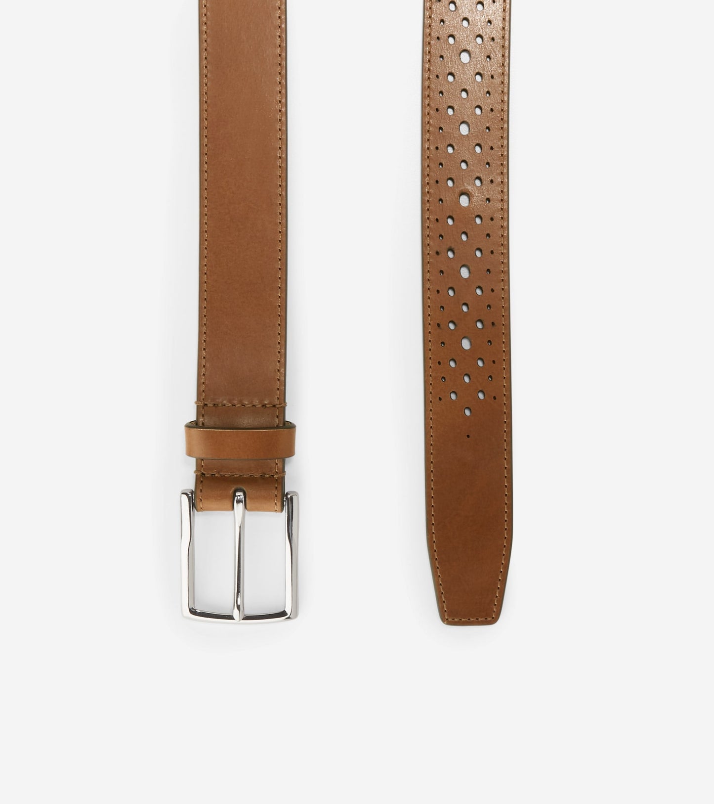 32MM Washington Perforated Belt in Brown | Cole Haan