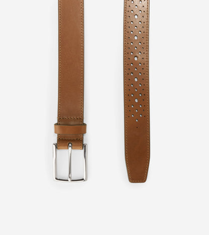 32MM Washington Perforated Belt in Brown | Cole Haan