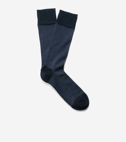 Men's Pique Textured Crew Socks in Blue | Cole Haan