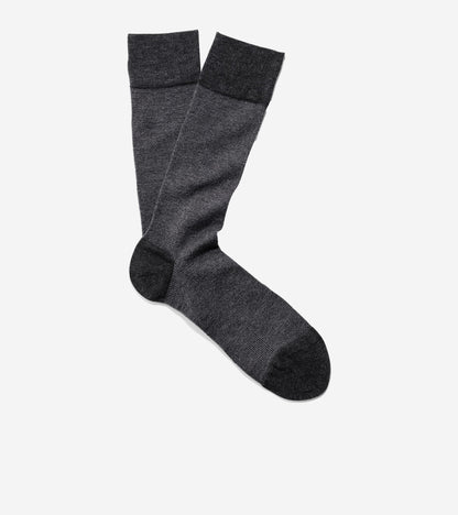 Men's Pique Textured Crew Socks in Grey | Cole Haan