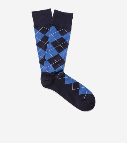 Men's Classic Argyle Crew Socks in Blue | Cole Haan