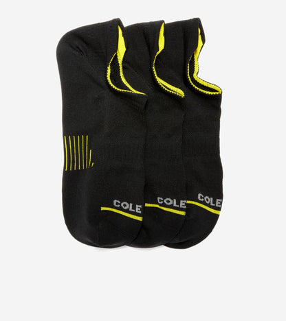 Men's ZERØGRAND 3-Pair Liner Socks in Black | Cole Haan