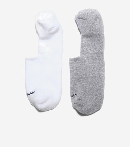 Men's Casual Cushion Sock Liner – 2 Pack in White, grey | Cole Haan